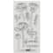 6 Pack: Peony Sentiment Clear Stamp Set by Recollections™